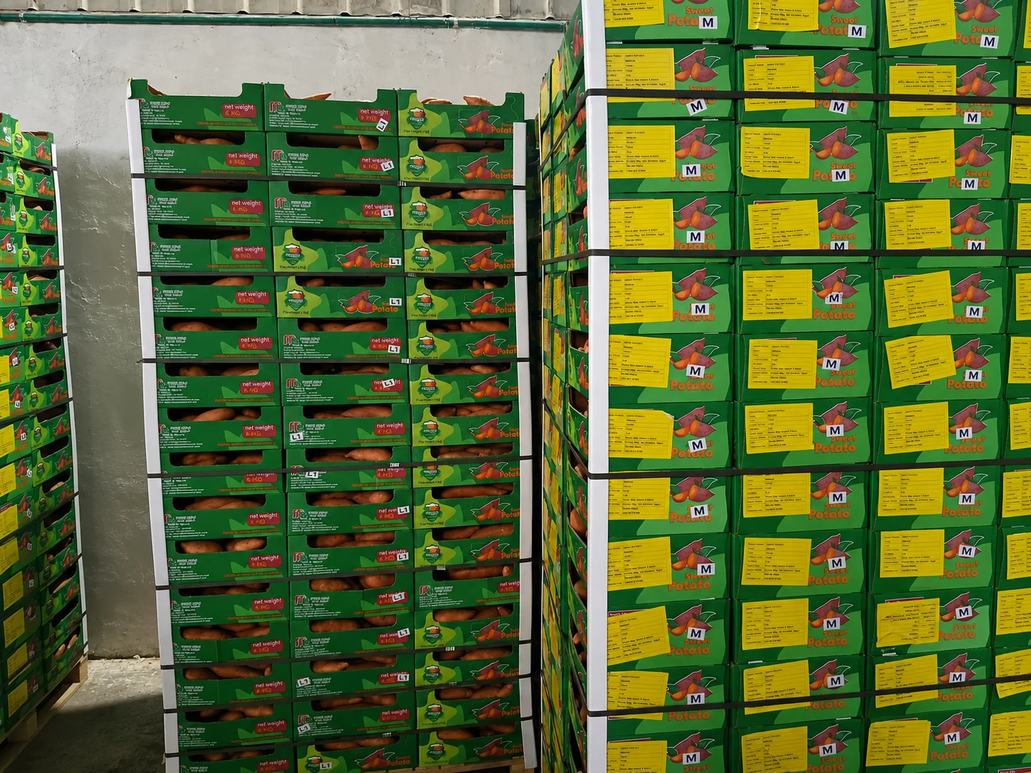 Sweet potato pallets
